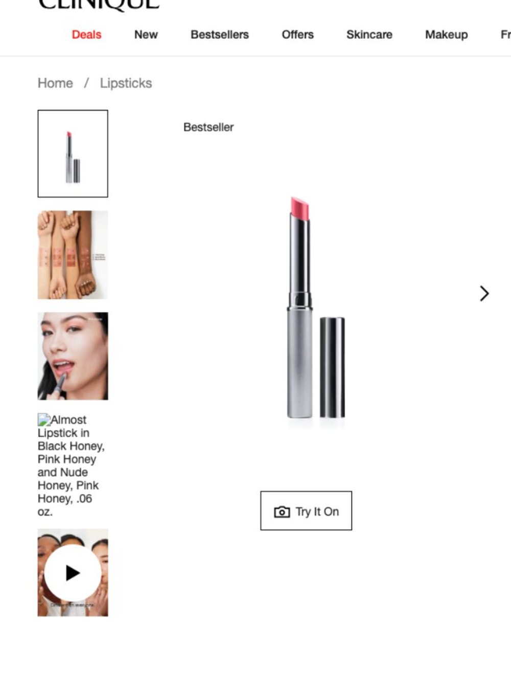 Clinique Almost Lipstick Pink Honey Mini - Picture 2 of 3